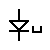 Schematic symbol for a tunnel diode.