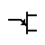 The schematic symbol for a UJT.