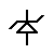 Schematic symbol for a Zener diode.
